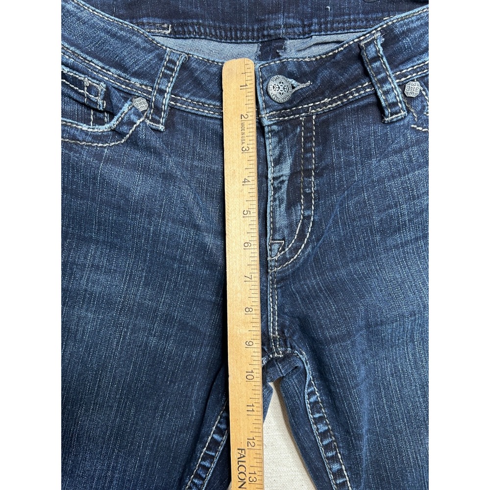 Silver Jeans Co. Women's 28x30 Dark Wash Bootcut Jeans Flap Pocket Stretch Denim - Picture 6 of 12